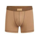 SKIMS COTTON MENS 3" BOXER BRIEF | RUSSET