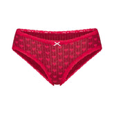 LIGHTWEIGHT COTTON POINTELLE LACE BRIEF | BRICK HEART HALFDROP