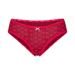 LIGHTWEIGHT COTTON POINTELLE LACE BRIEF | BRICK HEART HALFDROP