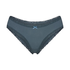 LIGHTWEIGHT COTTON POINTELLE LACE BRIEF | ZIRCON TONAL