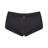LIGHTWEIGHT COTTON POINTELLE LACE BOY SHORT | SOOT TONAL