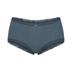 LIGHTWEIGHT COTTON POINTELLE LACE BOY SHORT | ZIRCON TONAL