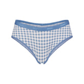 LIGHTWEIGHT COTTON LOGO PICOT HIPSTER | ARCTIC GINGHAM