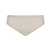 LIGHTWEIGHT COTTON RUCHED BACK HIPSTER | OATMEAL HEATHER