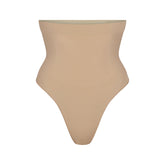 SEAMLESS SCULPT HIGH-WAISTED THONG | CLAY