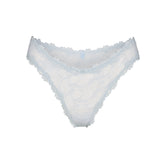 STRETCH LACE DIPPED THONG | POWDER BLUE