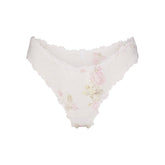 STRETCH LACE DIPPED THONG | SNOW VINTAGE FLORAL PRINT