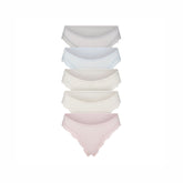 FITS EVERYBODY LACE CHEEKY TANGA 5-PACK | IVORY PEARL BOW MULTI