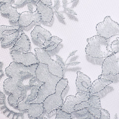 EMBROIDERED LINGERIE FRONT CLOSE UNLINED BRA | PEARL