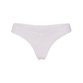 LIGHTWEIGHT COTTON LACE THONG | SNOW