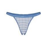 LIGHTWEIGHT COTTON LOGO PICOT THONG | ARCTIC GINGHAM