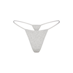 EVERYDAY COTTON STRING THONG | LIGHT HEATHER GREY