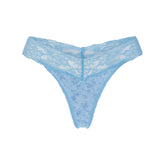 LIGHTWEIGHT COTTON WIDE LACE THONG | SURF DAINTY FLORAL PRINT