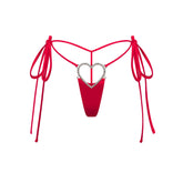 NOVELTY INTIMATES HEART CHARM STRING THONG | RUBY