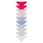 LIGHTWEIGHT COTTON THONG 10-PACK | DAINTY FLORAL MULTI