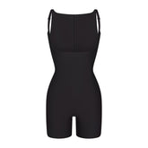 SKIMS BODY CORE SCULPT BACK SMOOTHING OPEN BUST MID THIGH BODYSUIT | ONYX