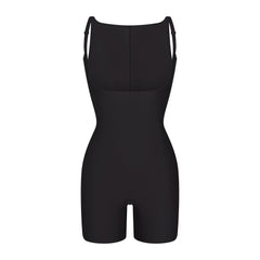 SKIMS BODY CORE SCULPT BACK SMOOTHING OPEN BUST MID THIGH BODYSUIT | ONYX