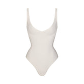 SKIMS BODY UNLINED PLUNGE THONG BODYSUIT | IVORY