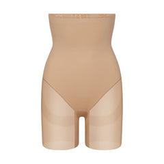 POWER MESH SHAPEWEAR CORE SCULPT HIGH-WAISTED MID THIGH SHORT | CLAY