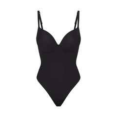 SKIMS ULTIMATE BODY PUSH-UP THONG BODYSUIT | ONYX