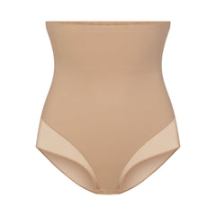 POWER MESH SHAPEWEAR CORE SCULPT HIGH-WAISTED BRIEF | CLAY