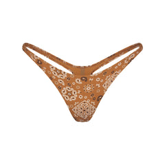 SIGNATURE SWIM THONG BIKINI BOTTOM | ALMOND BANDANA