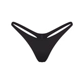 SIGNATURE SWIM THONG BIKINI BOTTOM | ONYX