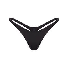 SIGNATURE SWIM THONG BIKINI BOTTOM | ONYX