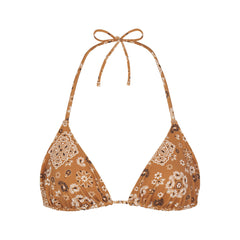 SIGNATURE SWIM TRIANGLE BIKINI TOP | ALMOND BANDANA
