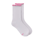LETTUCE EDGE CREW SOCK 2-PACK | BUBBLEGUM AND SNOW