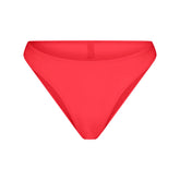 ICONIC SWIM HIGH LEG BIKINI BOTTOM | CARMINE