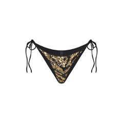 ICONIC SWIM SEQUIN BIKINI BOTTOM | BISCOTTI SEQUINED ZEBRA
