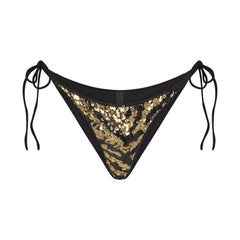ICONIC SWIM SEQUIN BIKINI BOTTOM | BISCOTTI SEQUINED ZEBRA