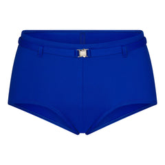ICONIC SWIM BELTED BOY SHORT BIKINI BOTTOM | COBALT