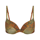 SIGNATURE SWIM ULTIMATE PUSH-UP TIE BACK BIKINI TOP | FOREST OMBRE SNAKE