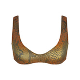 SIGNATURE SWIM PLUNGE BIKINI TOP | FOREST OMBRE SNAKE