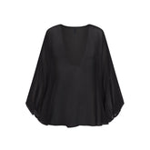 SWIM COVER-UPS SHEER MINI KAFTAN | OBSIDIAN