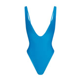 SIGNATURE SWIM PLUNGE ONE PIECE | CERULEAN