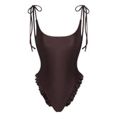 SATIN SWIM LOW BACK ONE PIECE | PHOENIX