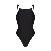 ICONIC SWIM HIGH NECK ONE PIECE | OBSIDIAN