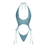 SIGNATURE SWIM PLUNGE MONOKINI | CYAN FK OMBRE PRINT