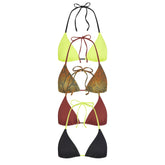 SIGNATURE SWIM TRIANGLE BIKINI TOP 4-PACK | OMBRE SNAKE MULTI