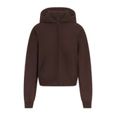 FRENCH TERRY ZIP UP HOODIE | ESPRESSO