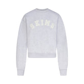 COTTON FLEECE LOGO CLASSIC CREWNECK | SNOW ARCHED LOGO PATCH