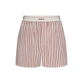 COTTON POPLIN MENS LOGO BAND BOXER | CINNAMON STONE STRIPE