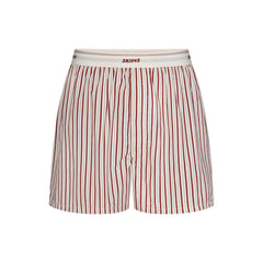 COTTON POPLIN MENS LOGO BAND BOXER | CINNAMON STONE STRIPE
