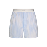 COTTON POPLIN MENS LOGO BAND BOXER | PLATINUM DOUBLE STRIPE