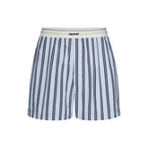 COTTON POPLIN MENS LOGO BAND BOXER | PERIWINKLE STRIPE