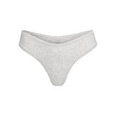 COTTON JERSEY DIPPED THONG | LIGHT HEATHER GREY