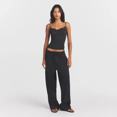 SHEER MODAL LACE CAMI | ONYX